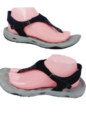 Columbia Women's Black Sunbreeze Vent Sports T-Strap Slingback Sandals Size 9